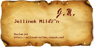 Jellinek Milán névjegykártya