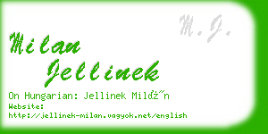 milan jellinek business card